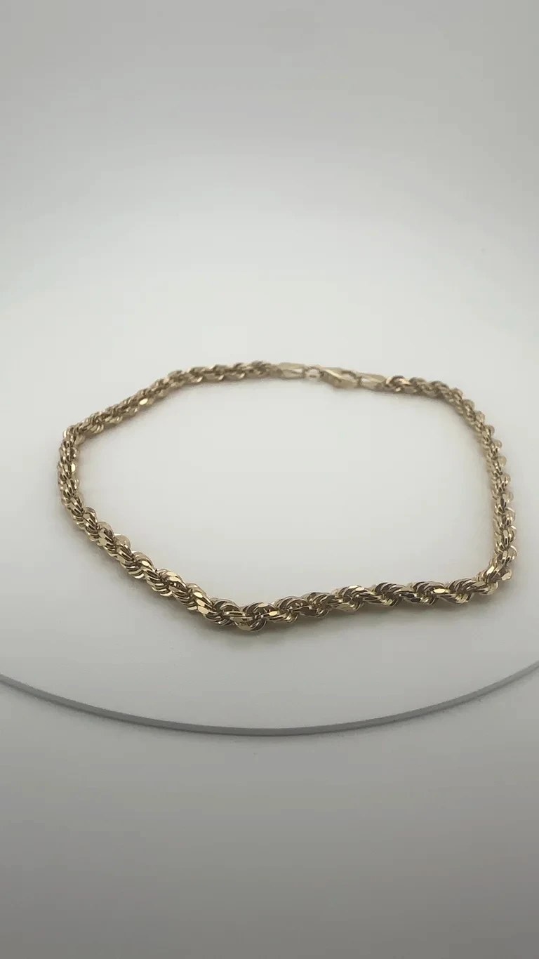 14 Karat Gold Kordel Armband